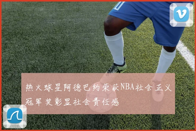 热火球星阿德巴约荣获NBA社会正义冠军奖彰显社会责任感