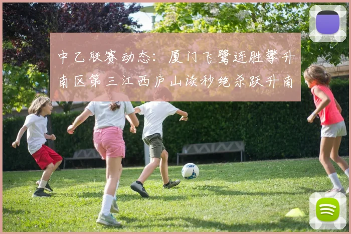 中乙联赛动态：厦门飞鹭连胜攀升南区第三江西庐山读秒绝杀跃升南区第四